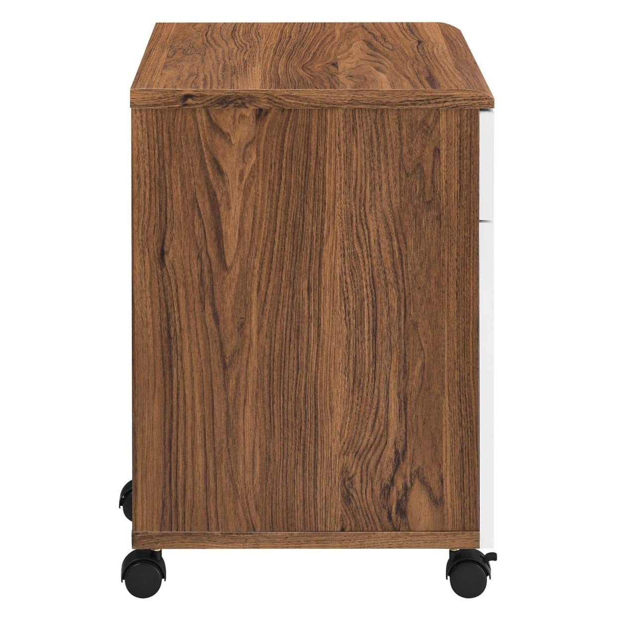Modway Envision Mid-Century Modern, File Cabinet, Walnut White