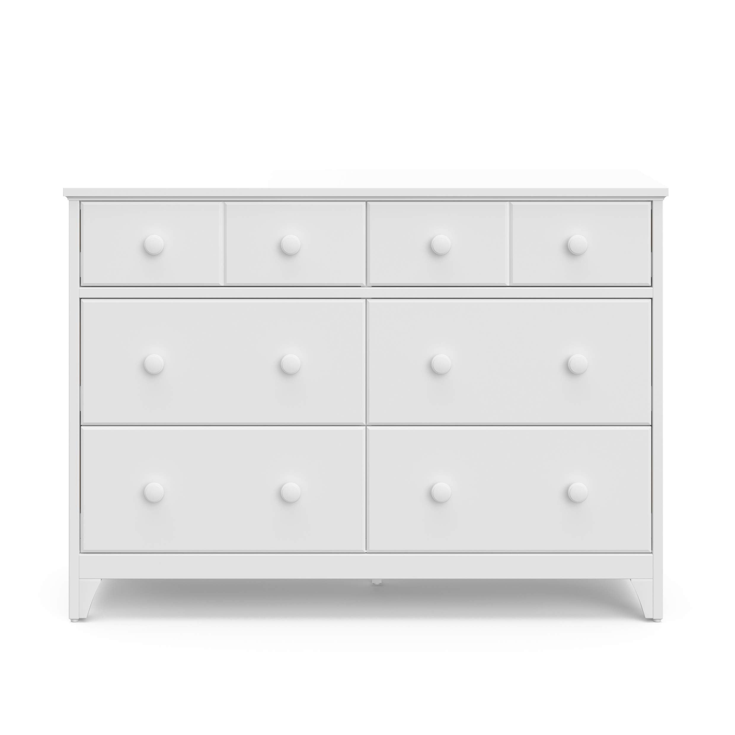 Moss 6 Drawer Dresser White