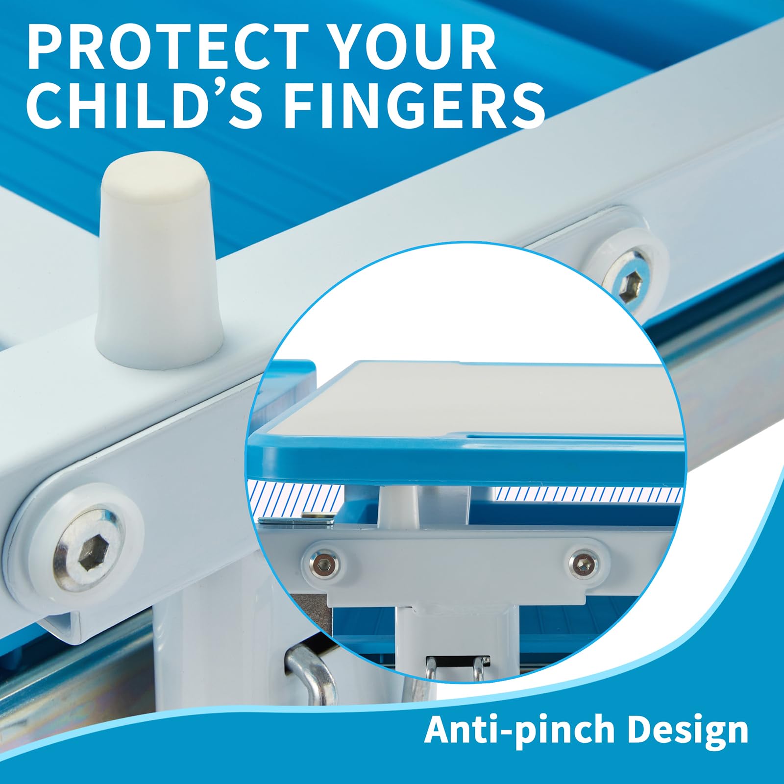 Kids Study Desk and Chair Set with LED Lamp