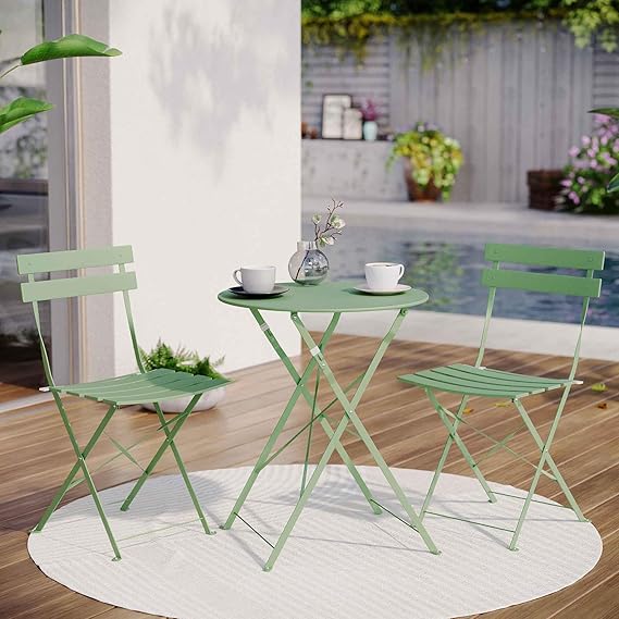 3-Piece Steel Folding Bistro Set