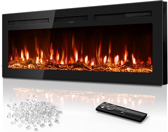 50 Inch Wall-Mounted Electric Fireplace