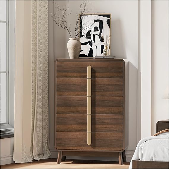 5 Drawer Mid-Century Modern Dresser