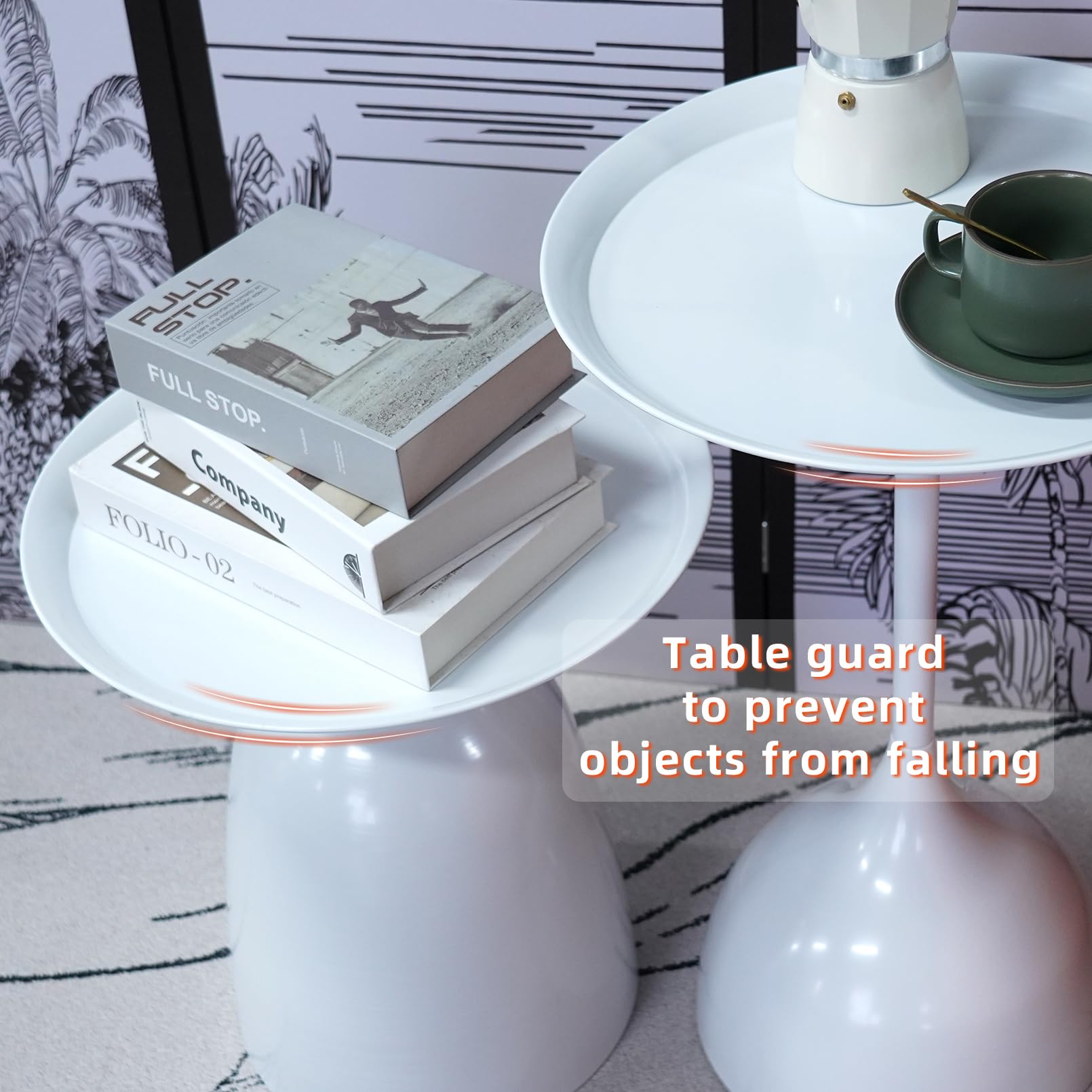 White Nesting Tables Set of 2