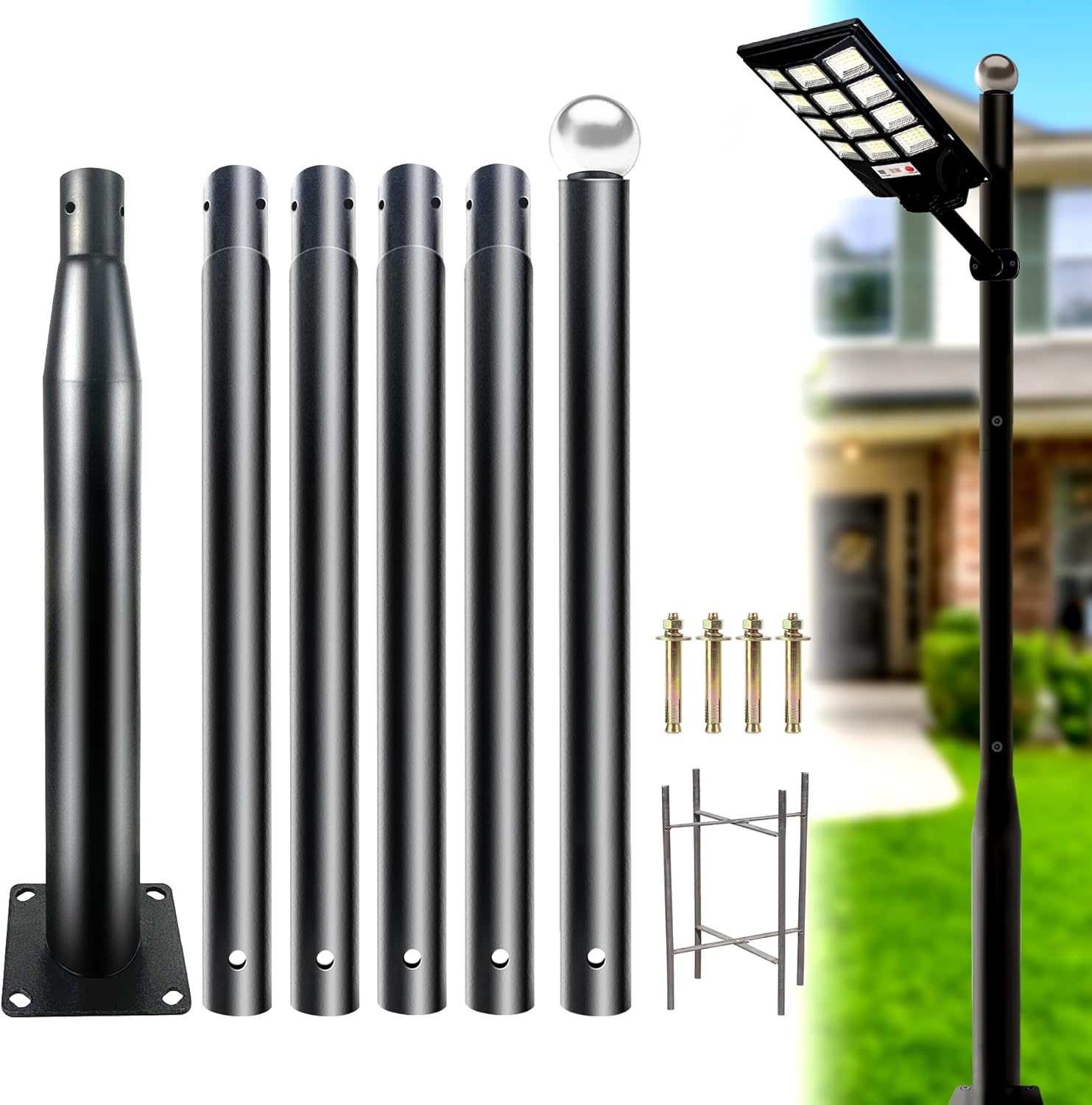 10ft Outdoor Street Light Pole