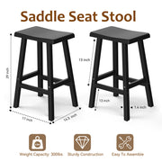 MAIUSCOLI Bar Stools 29'' Outdoor Set of 4, Waterproof Modern Durable Resin Saddle Seat,Counter Stool Sturdy Modern Stylish, All-Weather Barstools for Patio, Balcony, or Kitchen Counter