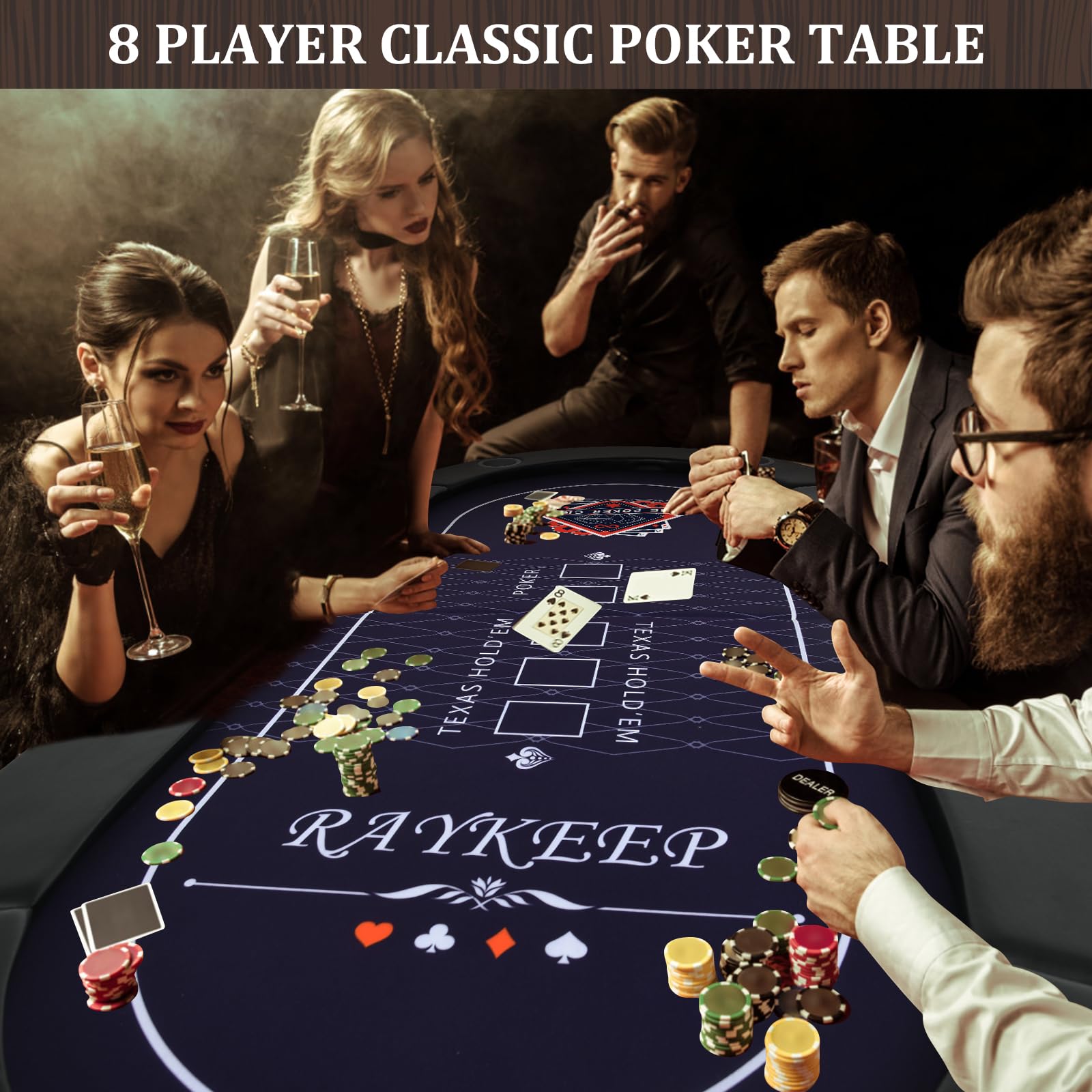 71 Inch Foldable Poker Table