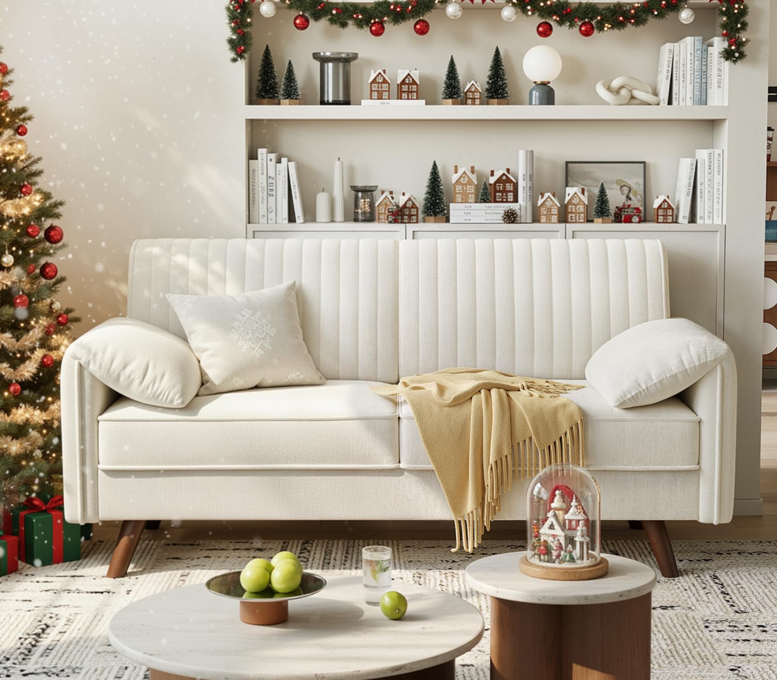 64.5" Chenille Loveseat Sofa with Deep Seat