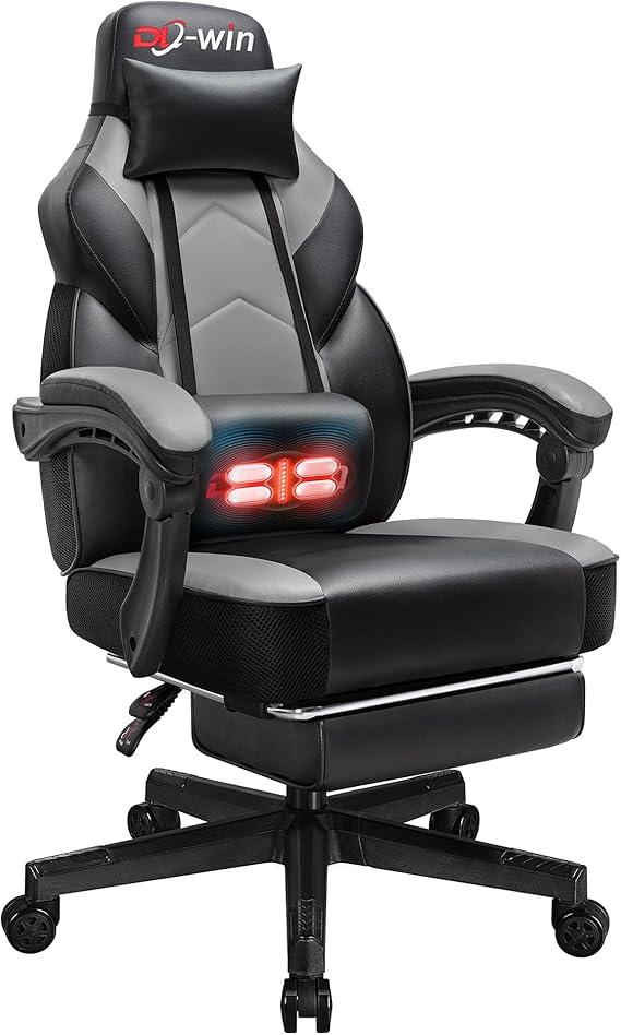 Ergonomic Gaming Chair with Footrest