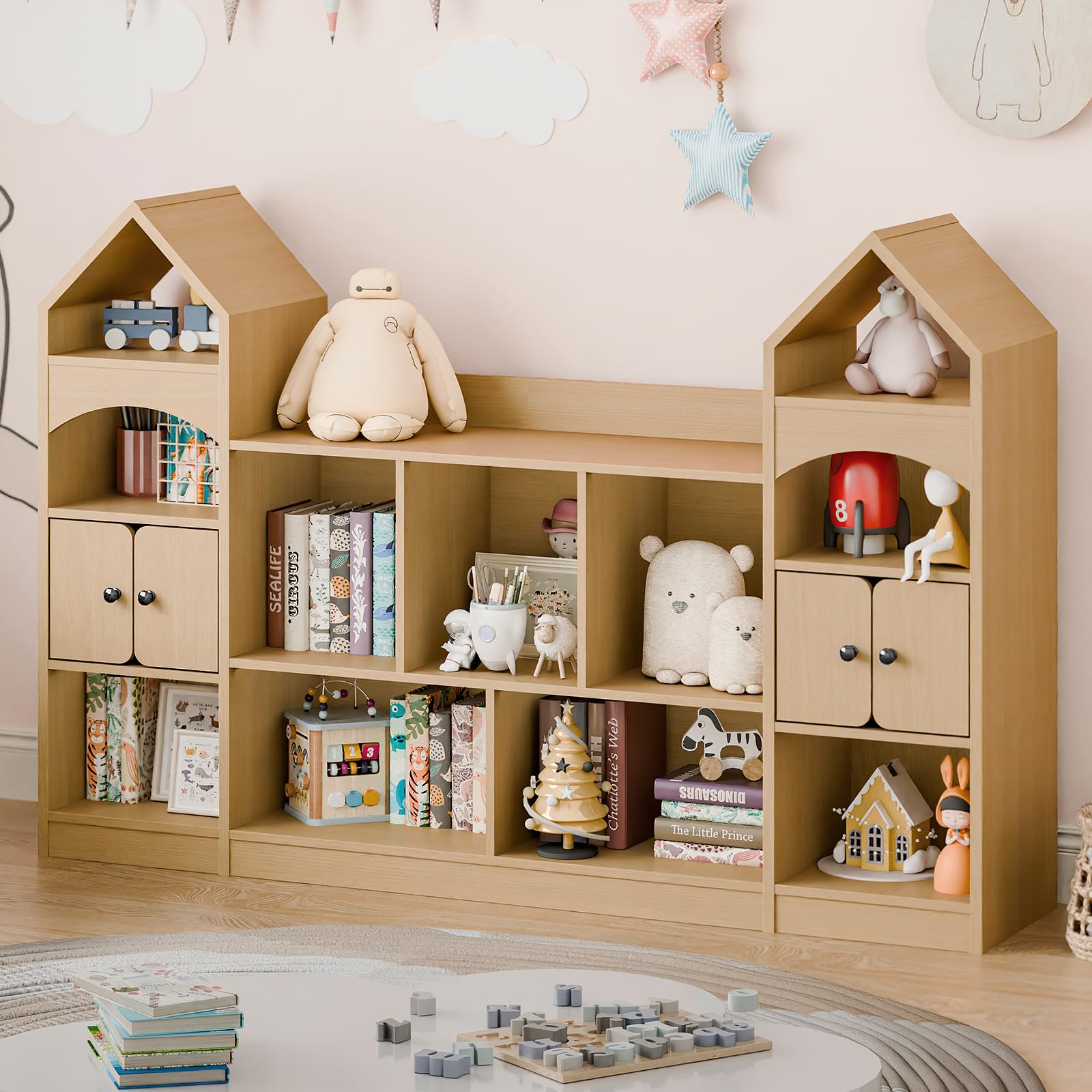 Castle Shape Children's Storage Bookshelf