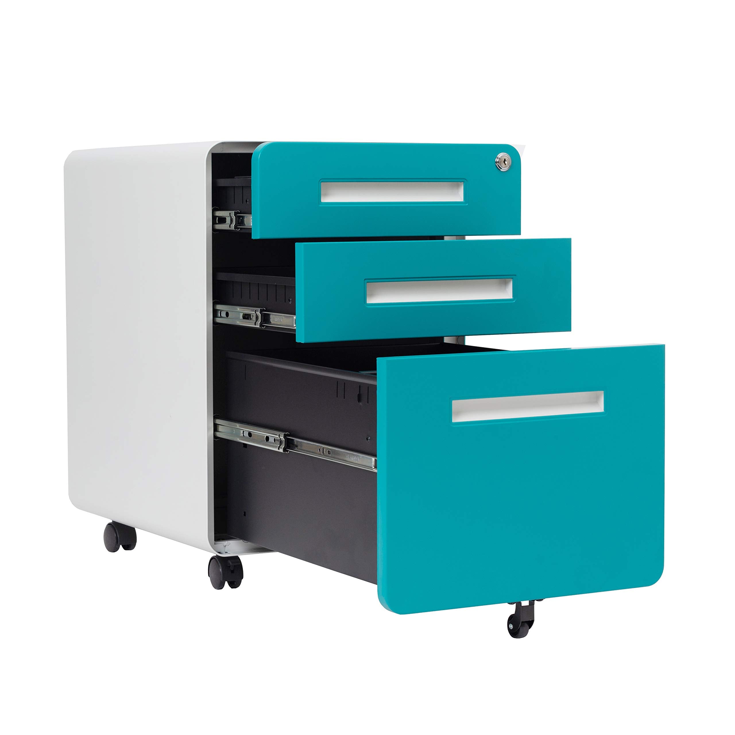 3 Drawer Mobile File Cabinet with Lock