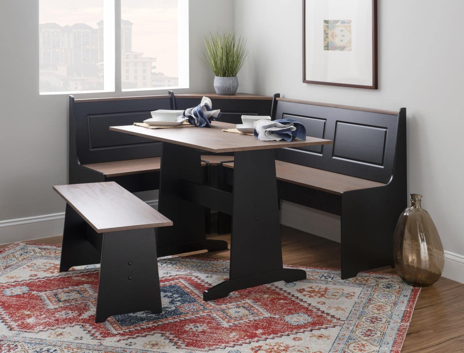 Breakfast Nook Dining Set with Storage