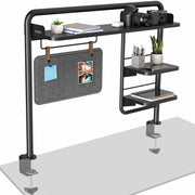 38 Inch Clamp-On Desktop Shelving System with Magnetic Memo Board