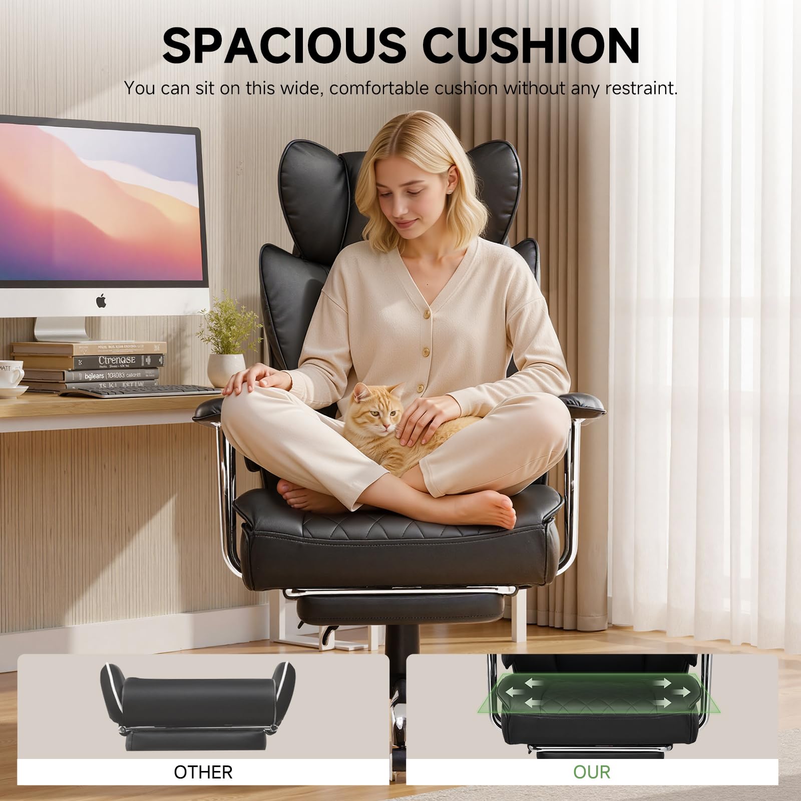 Ergonomic Office Chair with Footrest