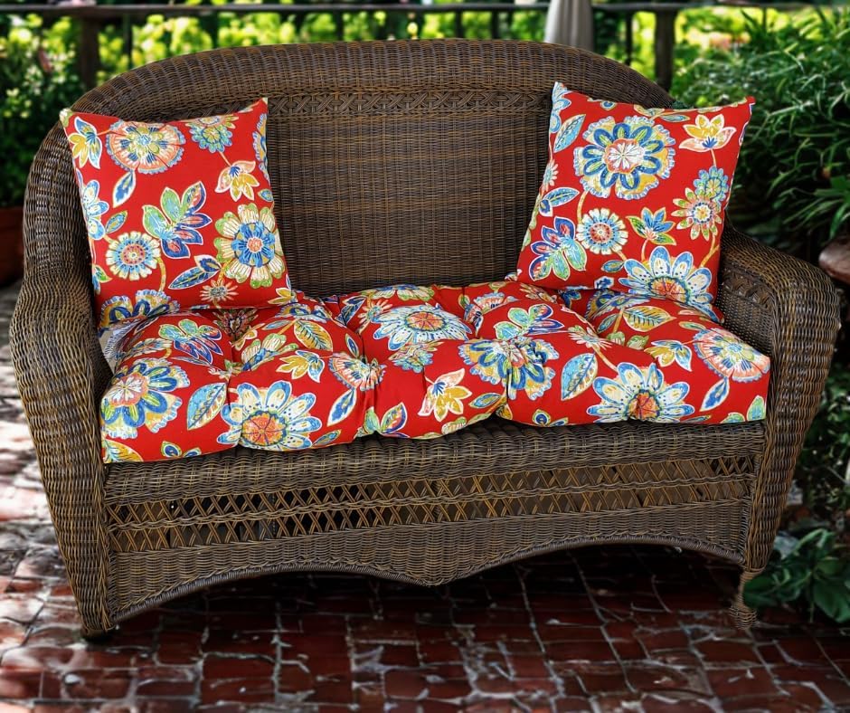 Square Outdoor Throw Pillows Set of 4 - 17x17 Water Resistant