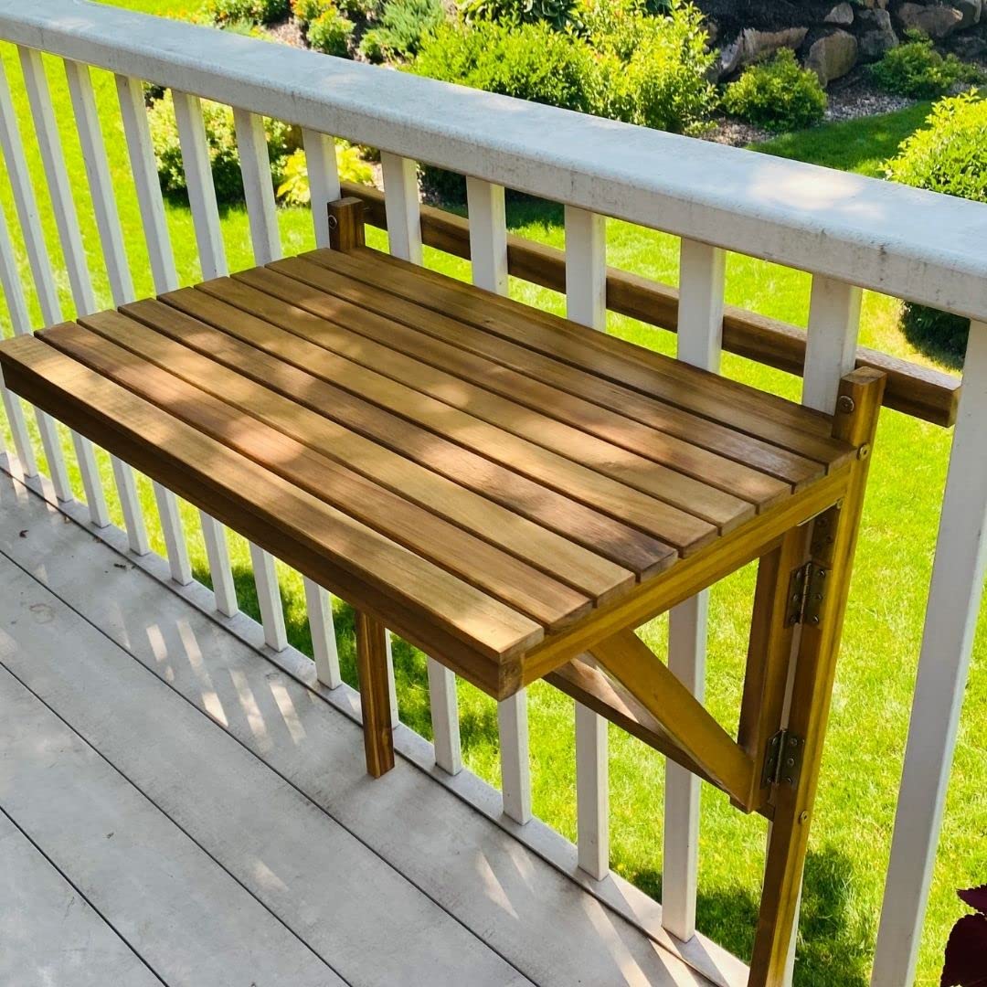 Folding Balcony Table Acacia Wood