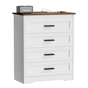 Farmhouse 4-Drawer Dresser with Natural Texture