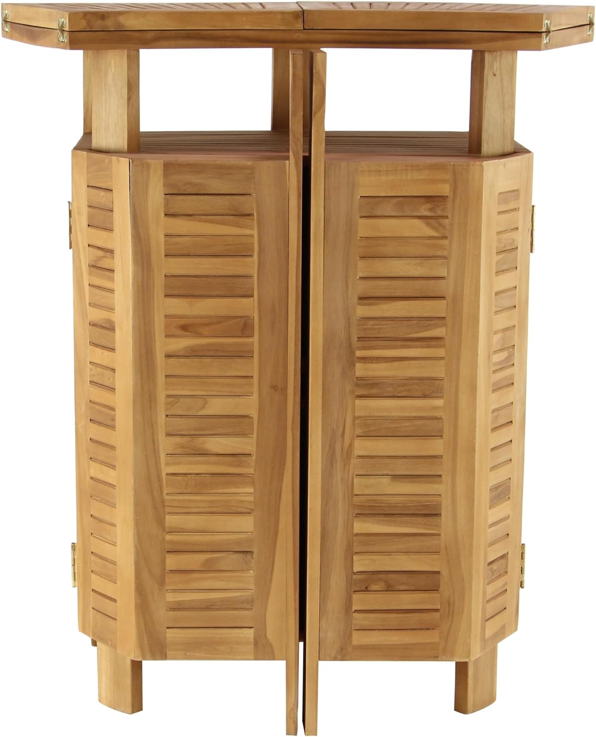 Teak Wood Folding Bar with Expandable Sides