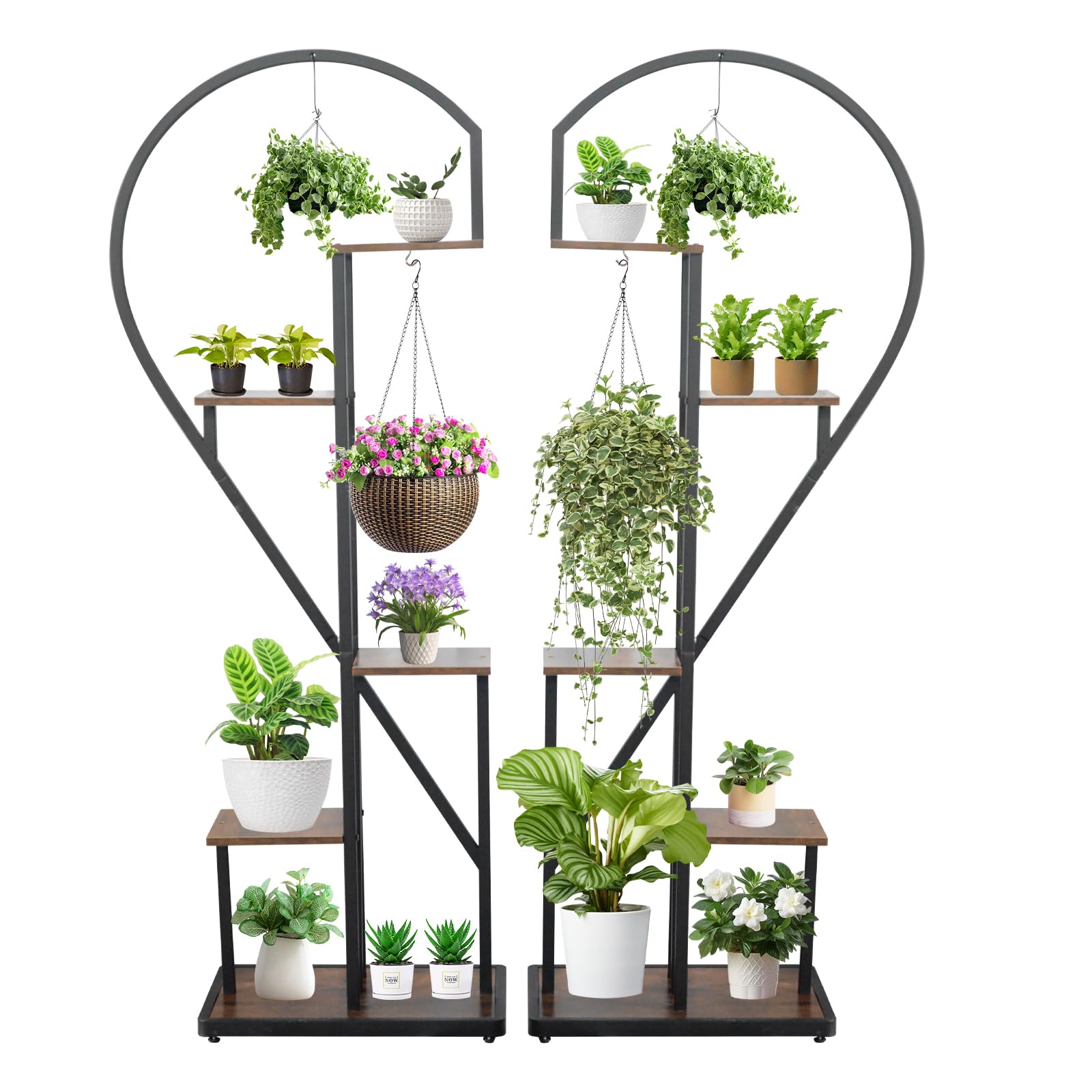 5-Tier Corner Plant Stand Indoor Tall Flower Shelves 2PCS