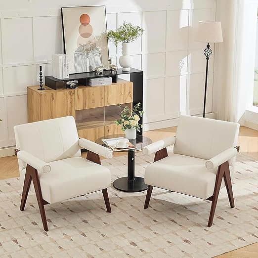Mid Century Modern Accent Chairs Set of 2