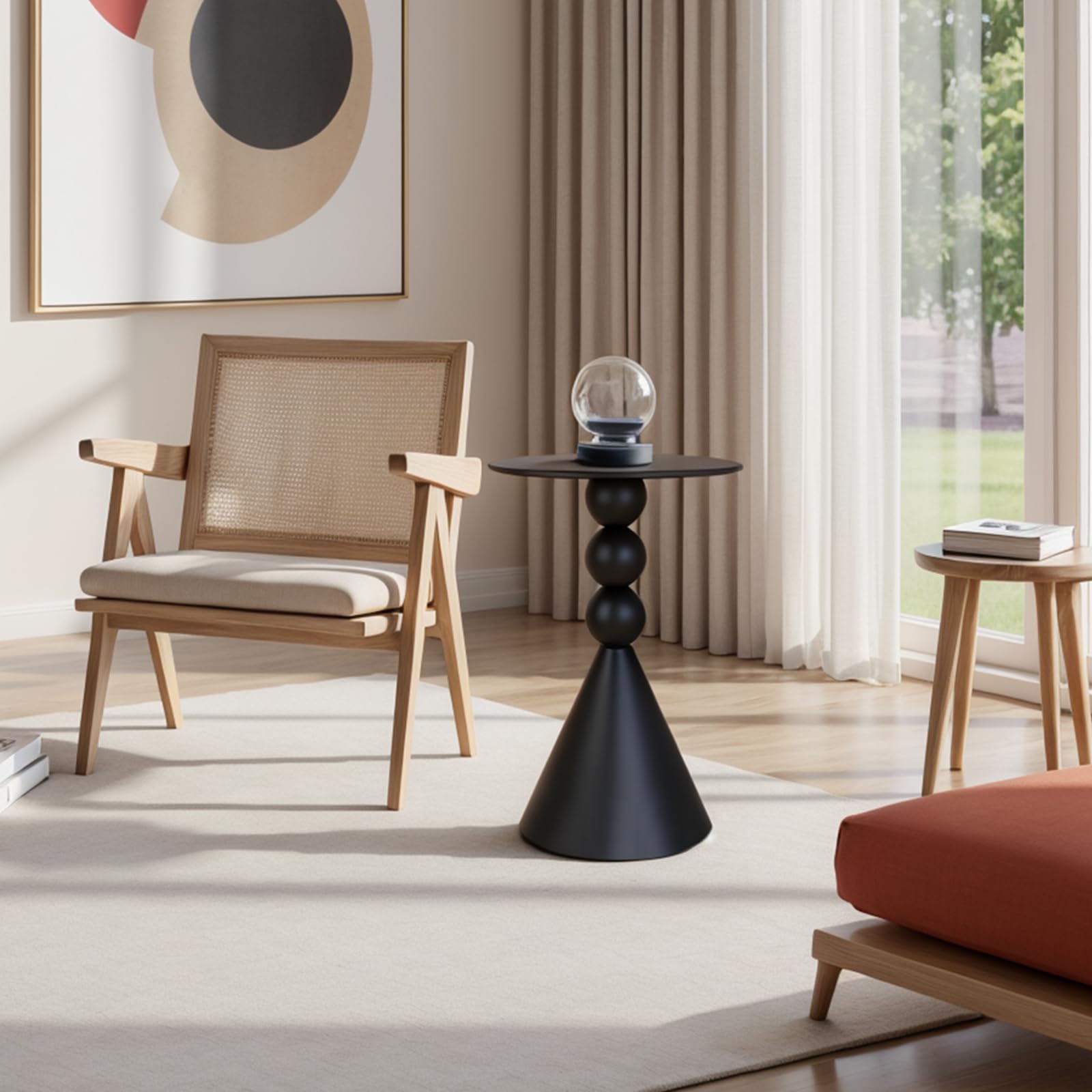 Metal Round Martini Table - Modern Accent Side Table
