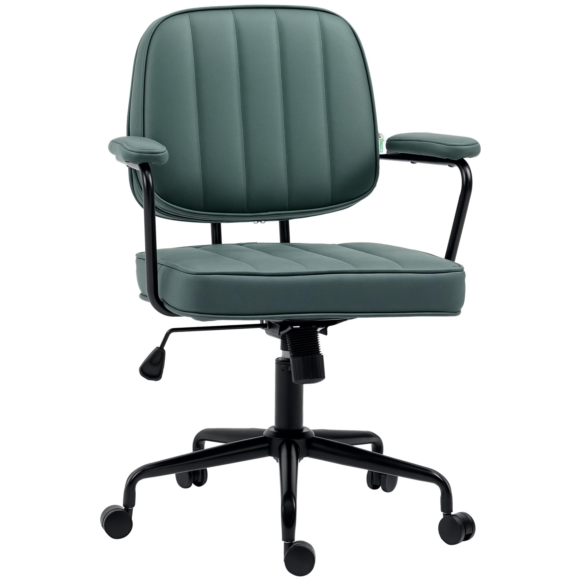 Microfiber Computer Desk Chair with Swivel Wheels and Adjustable Height