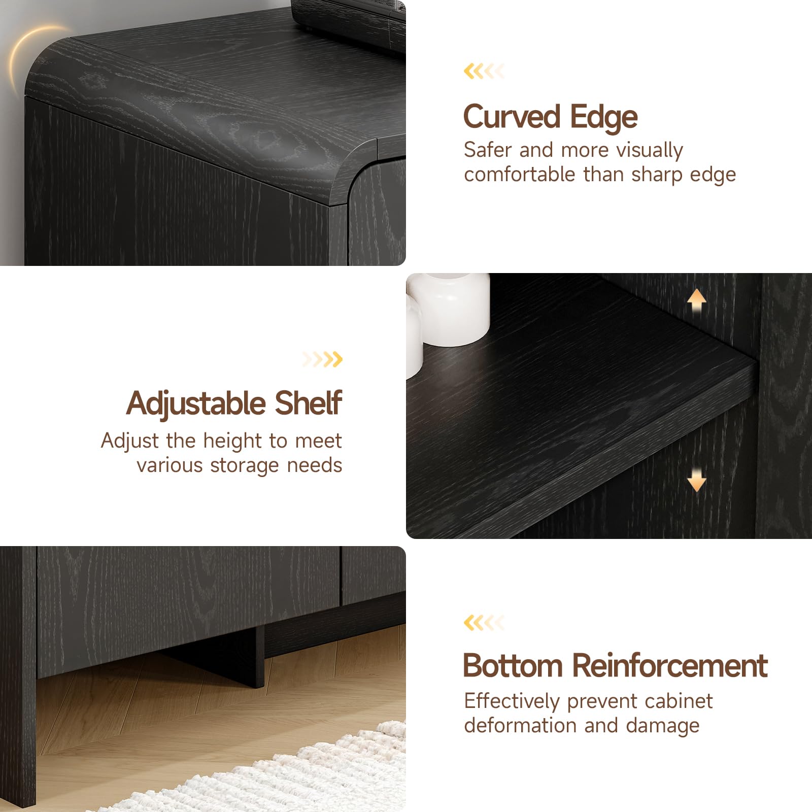 60" Sideboard Buffet Cabinet with Storage