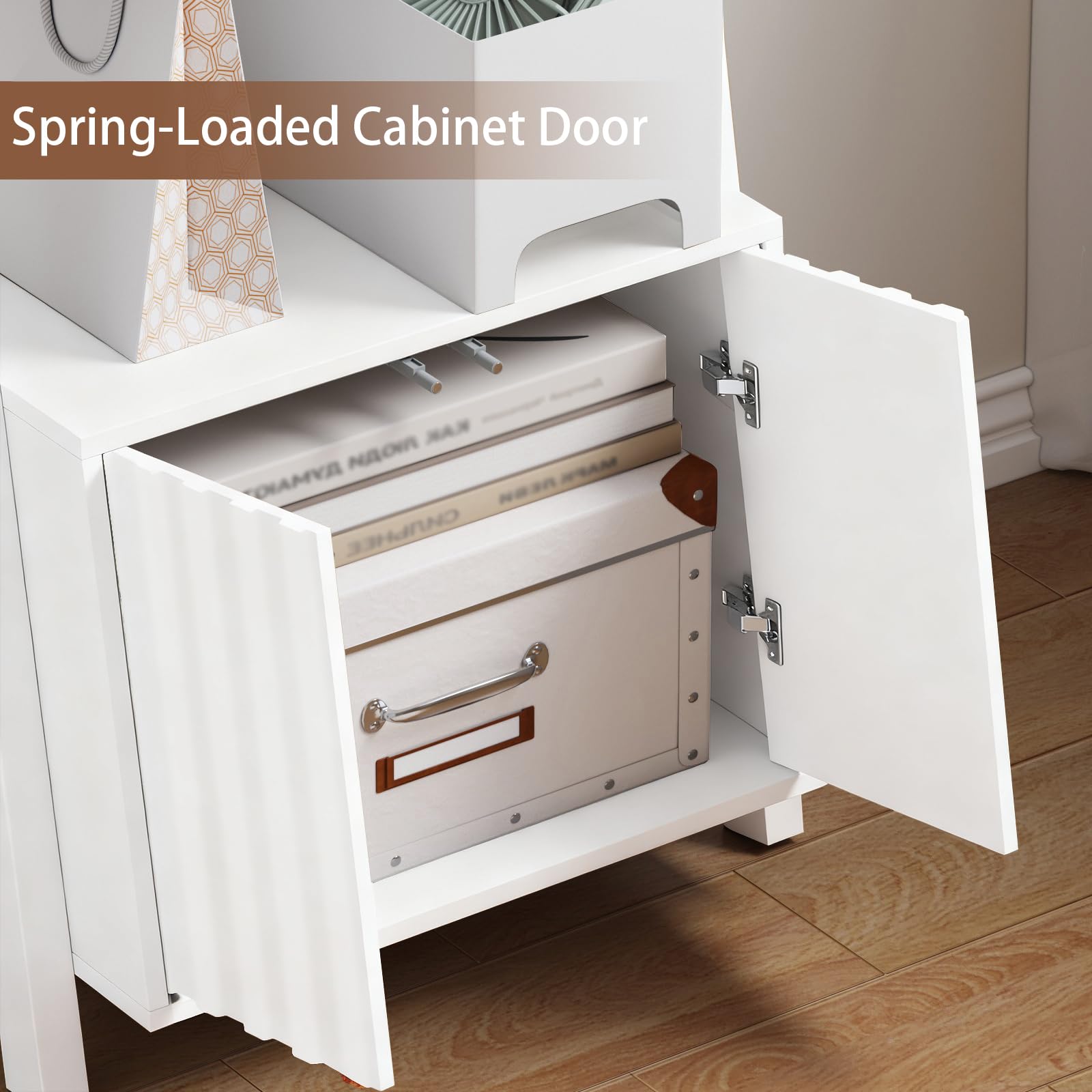 Four-Layer Ladder Bookshelf with Storage Cabinet