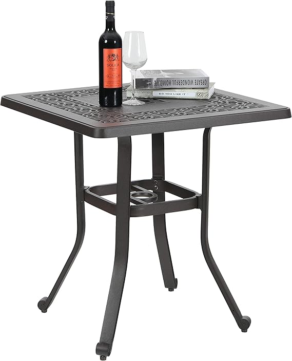 Cast Aluminum Outdoor Dining Table for 6