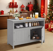 Outdoor Sideboard Storage Cabinet with Shelves