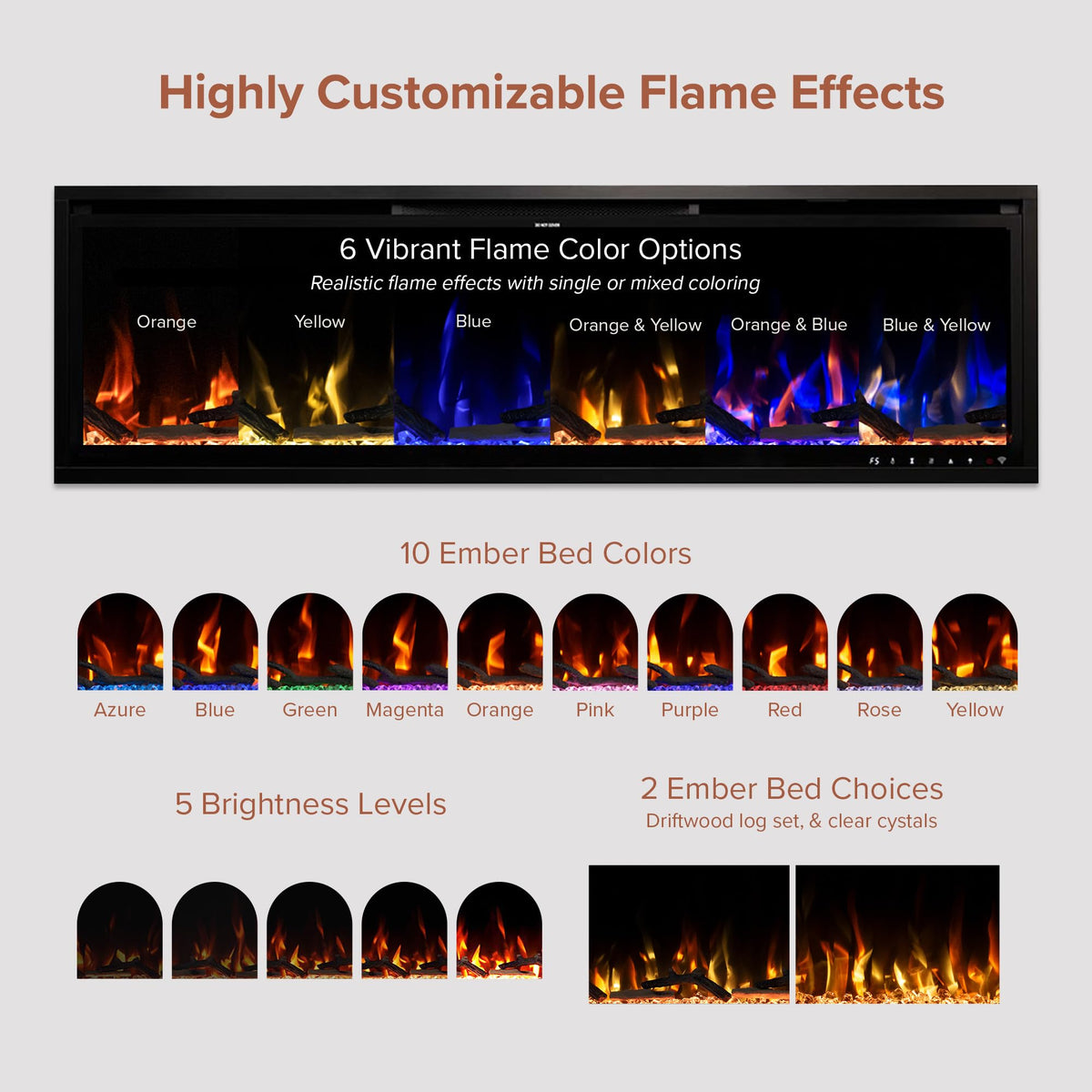 Patton Black Electric Fireplace Mantel Package 64W x 42H