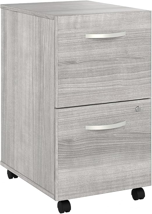 2 Drawer Mobile File Cabinet White
