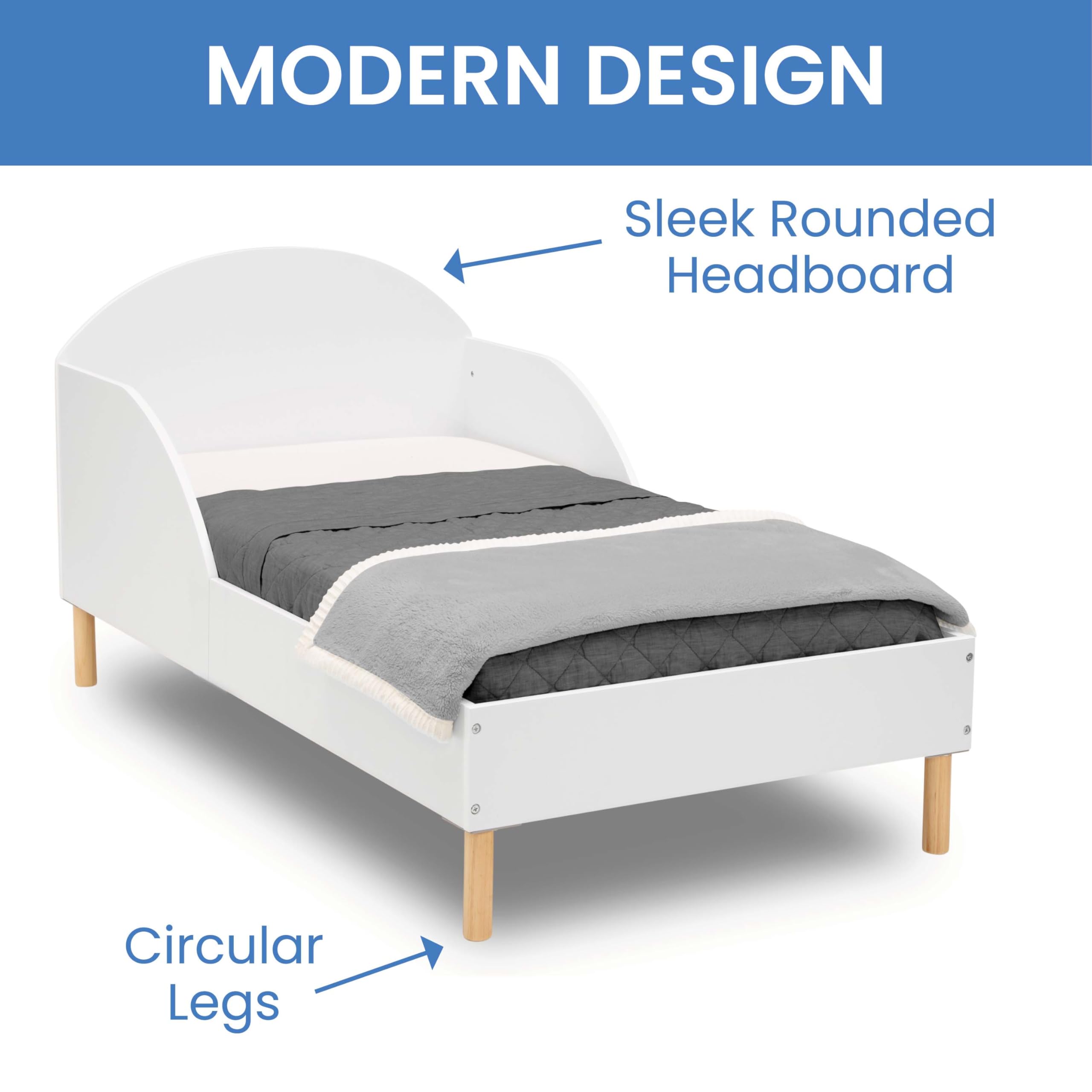 Reese Wood Toddler Bed with Guardrails