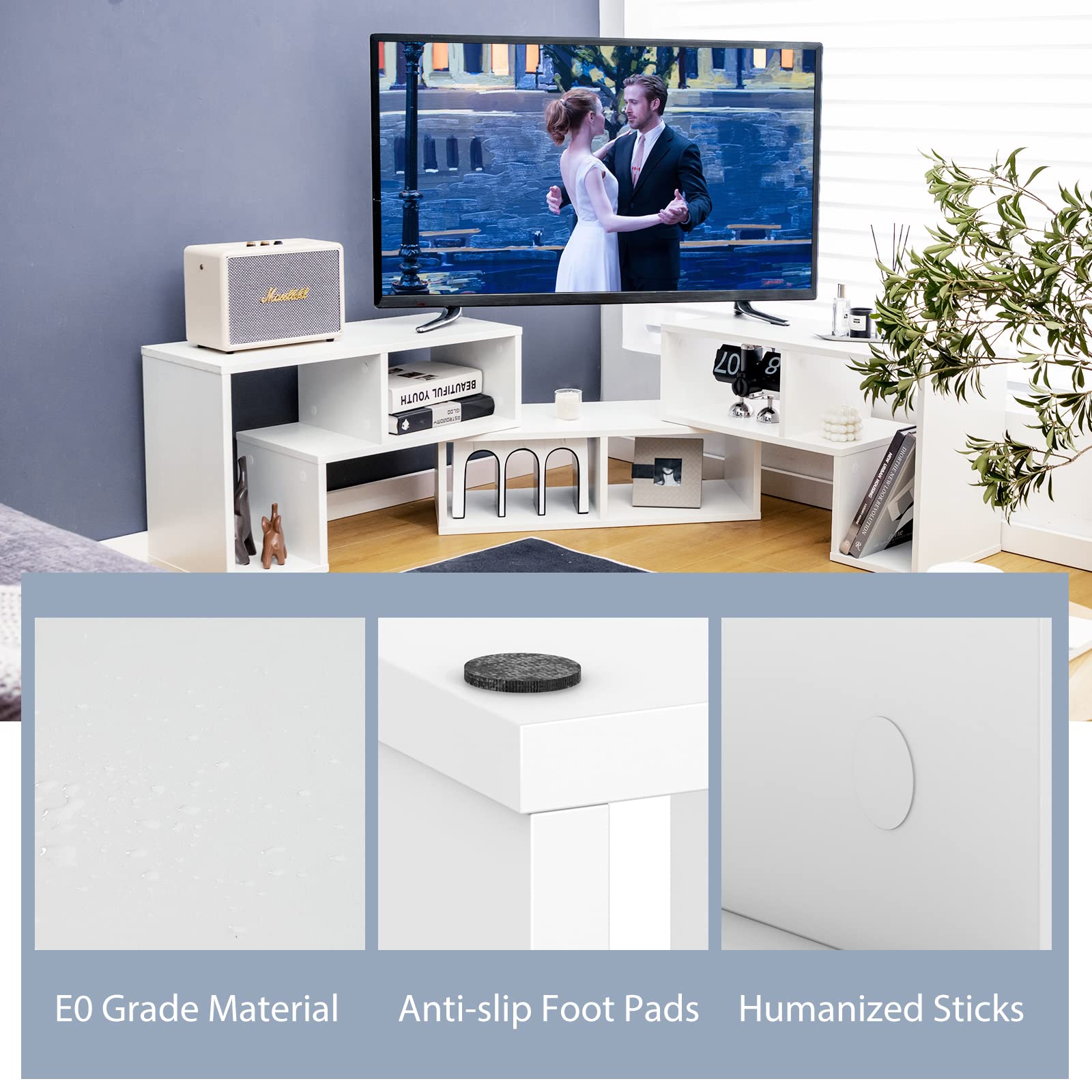 3-Piece Console TV Stand for 50-65 Inch TV