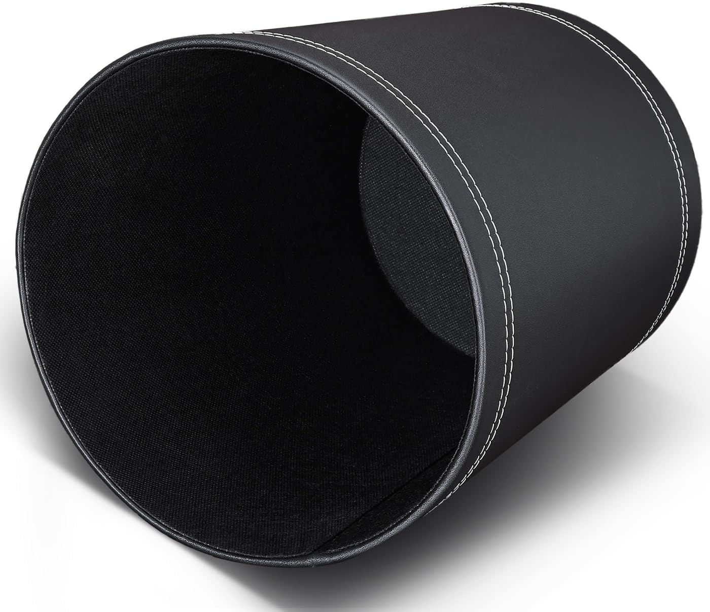 3 Pack PU Leather Office Trash Can Set