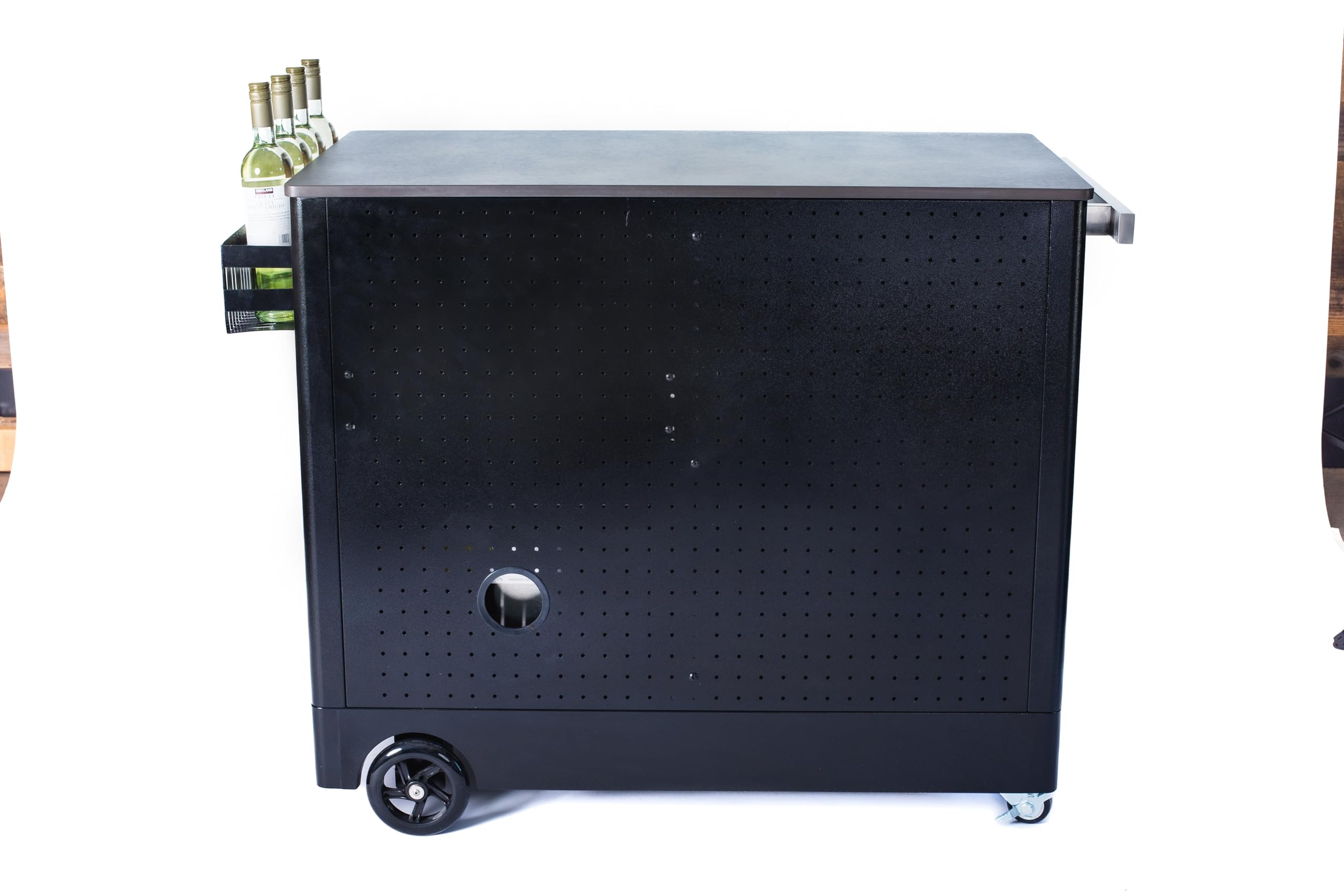 48-Inch Outdoor Kitchen Island Cart with Refrigerator