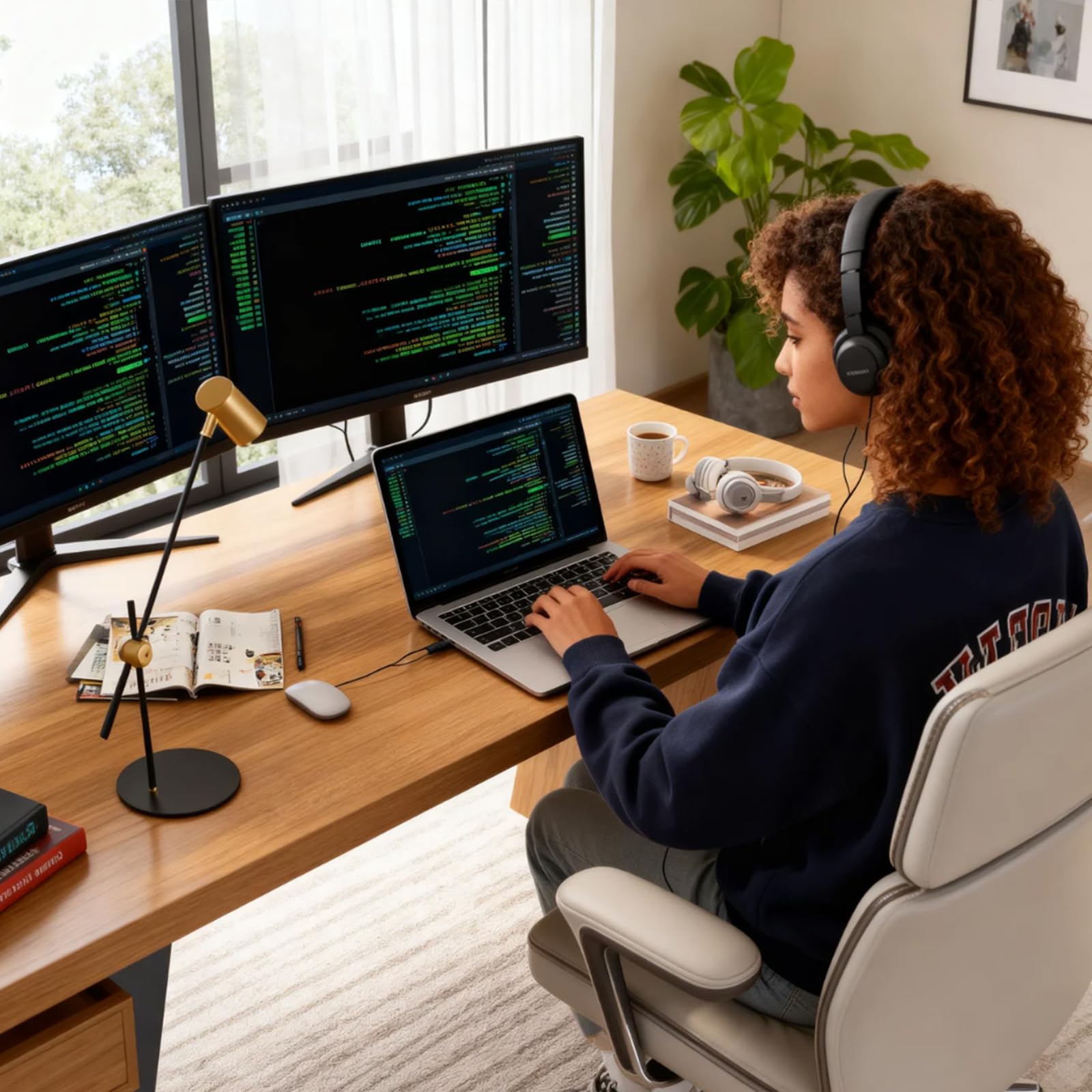 Industrial Writing Desk with Drawer