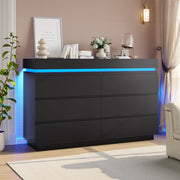 6 Drawer Dresser with Sliding Desktop and Charging Station