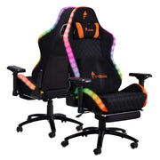 LED Gaming Chair with Footrest