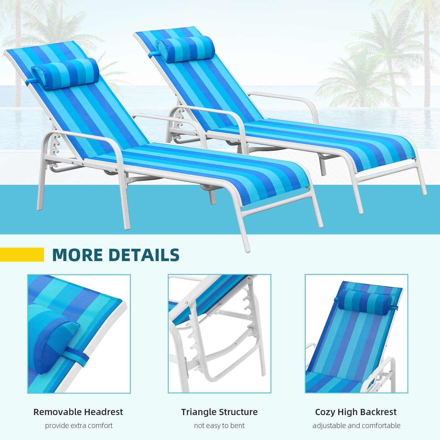 All-Weather Textiline Recliner Chairs Set of 2