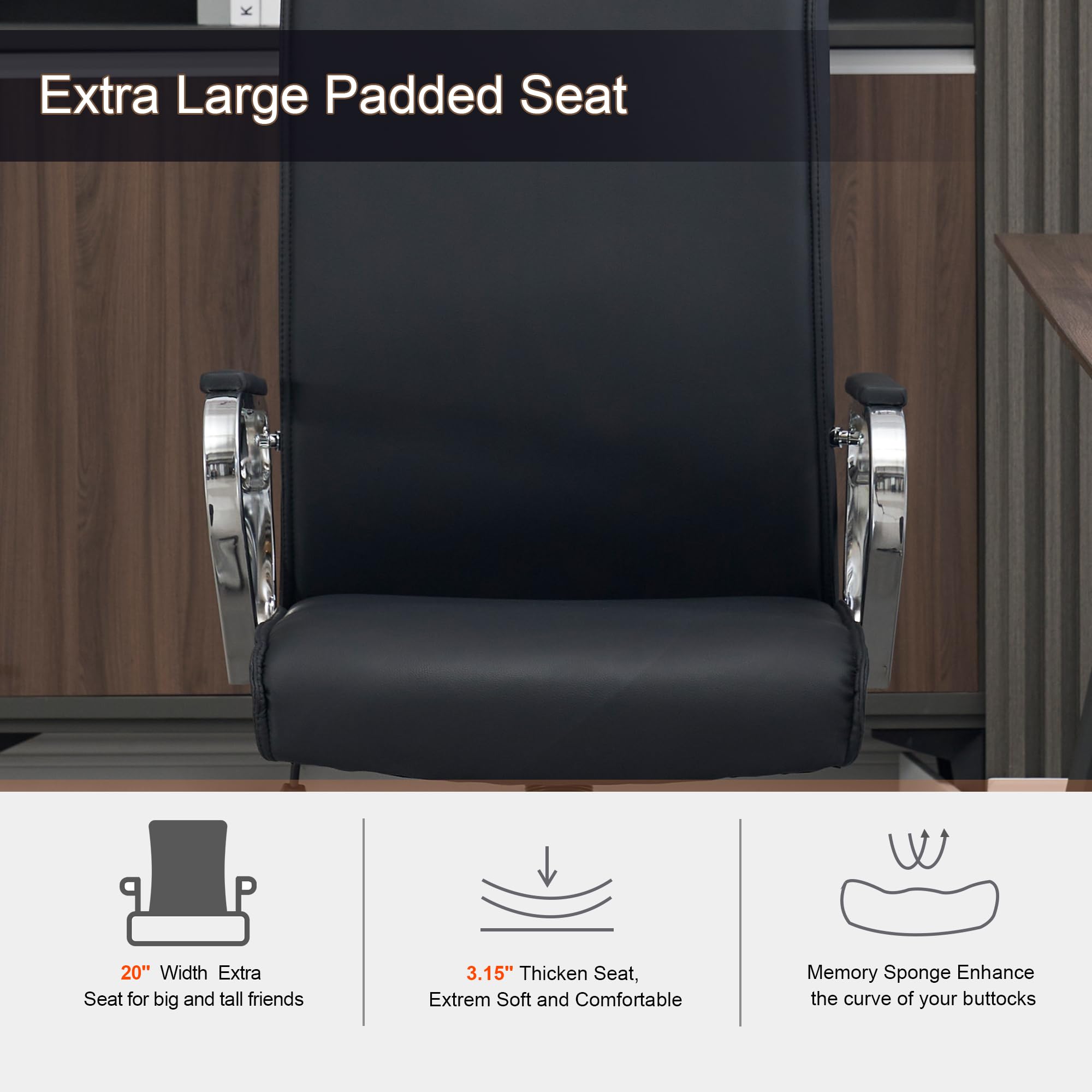 Ergonomic Leather Office Chair