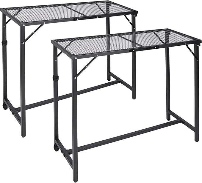 39 Inch Folding Outdoor Bar Table with Waterproof Mesh Top
