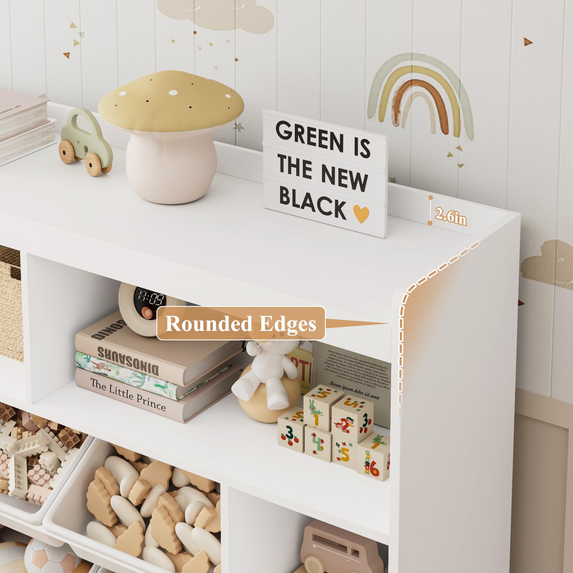 Toy Storage Organizer with Drawers and Removable Bins