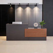 Modern Reception Desk with Lockable Drawer and Keyboard Tray