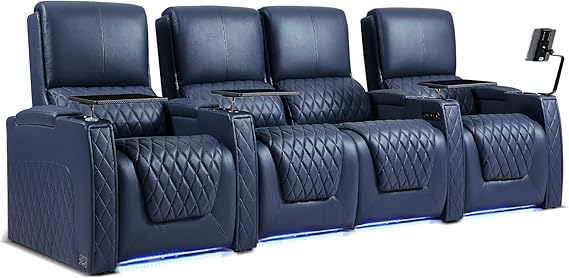 Zero Gravity Home Theater Recliner Sofa Row of 3