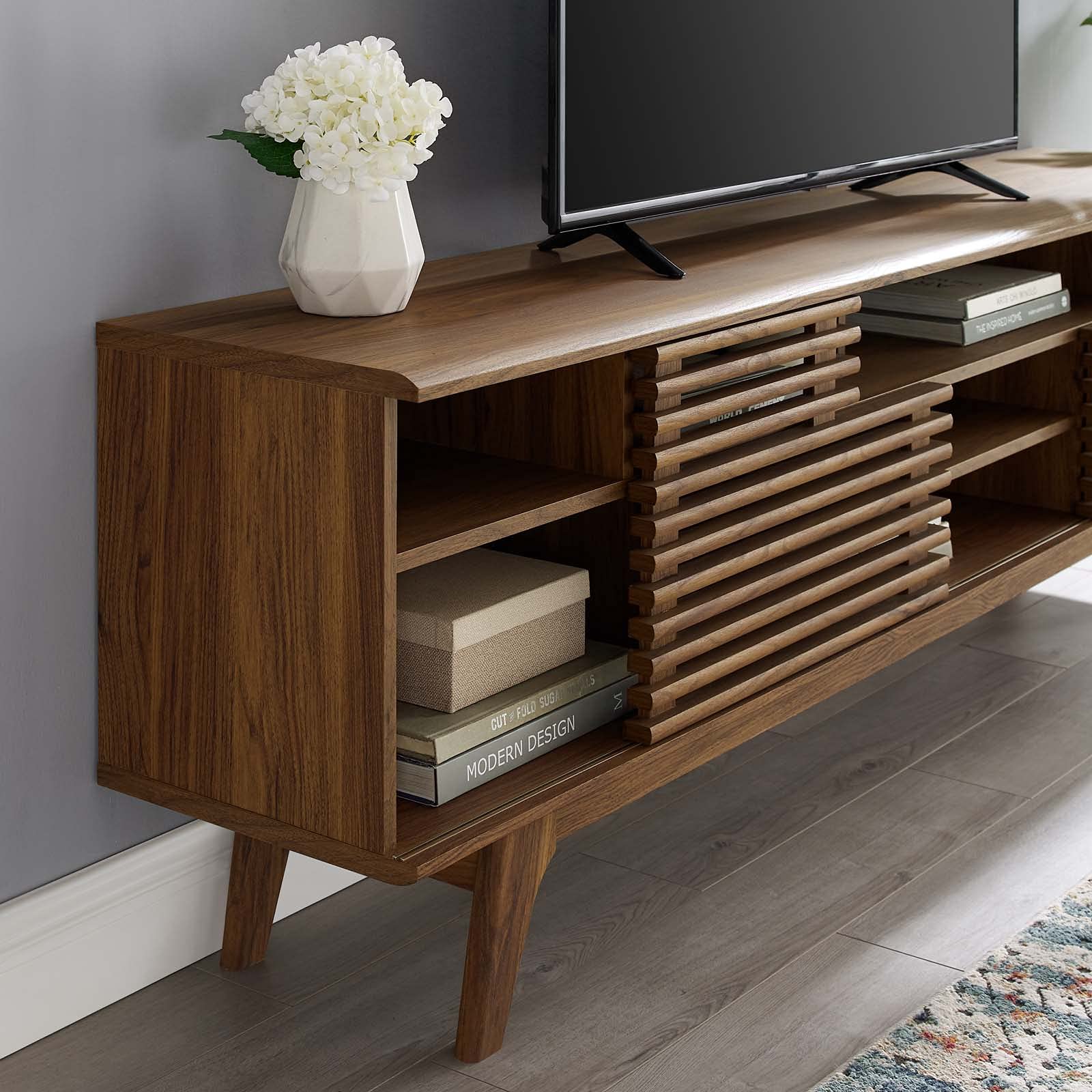 71" Mid-Century Media Console TV Stand