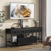 TV Stand with Mount & 6 Drawers for 32-75 Inch TVs