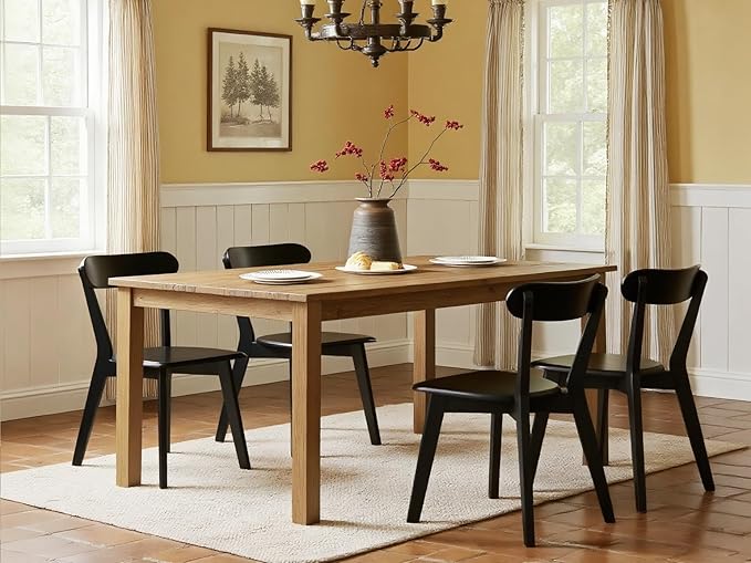 Farmhouse Solid Wood Dining Chairs Set of 4
