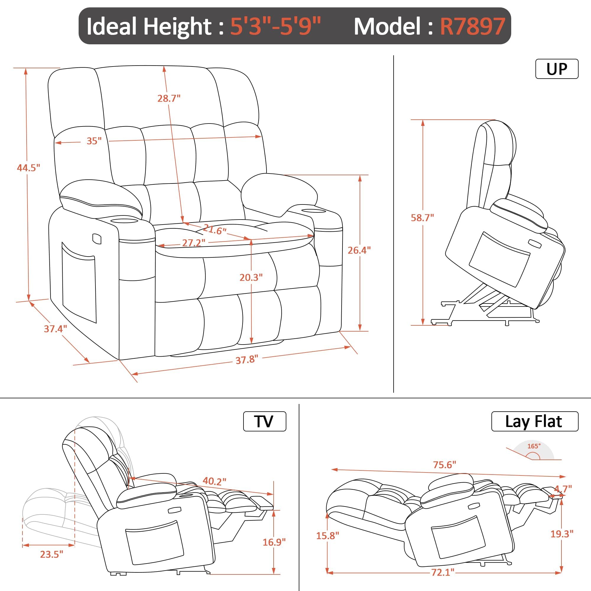 Power Lift Recliner Chair for Elderly