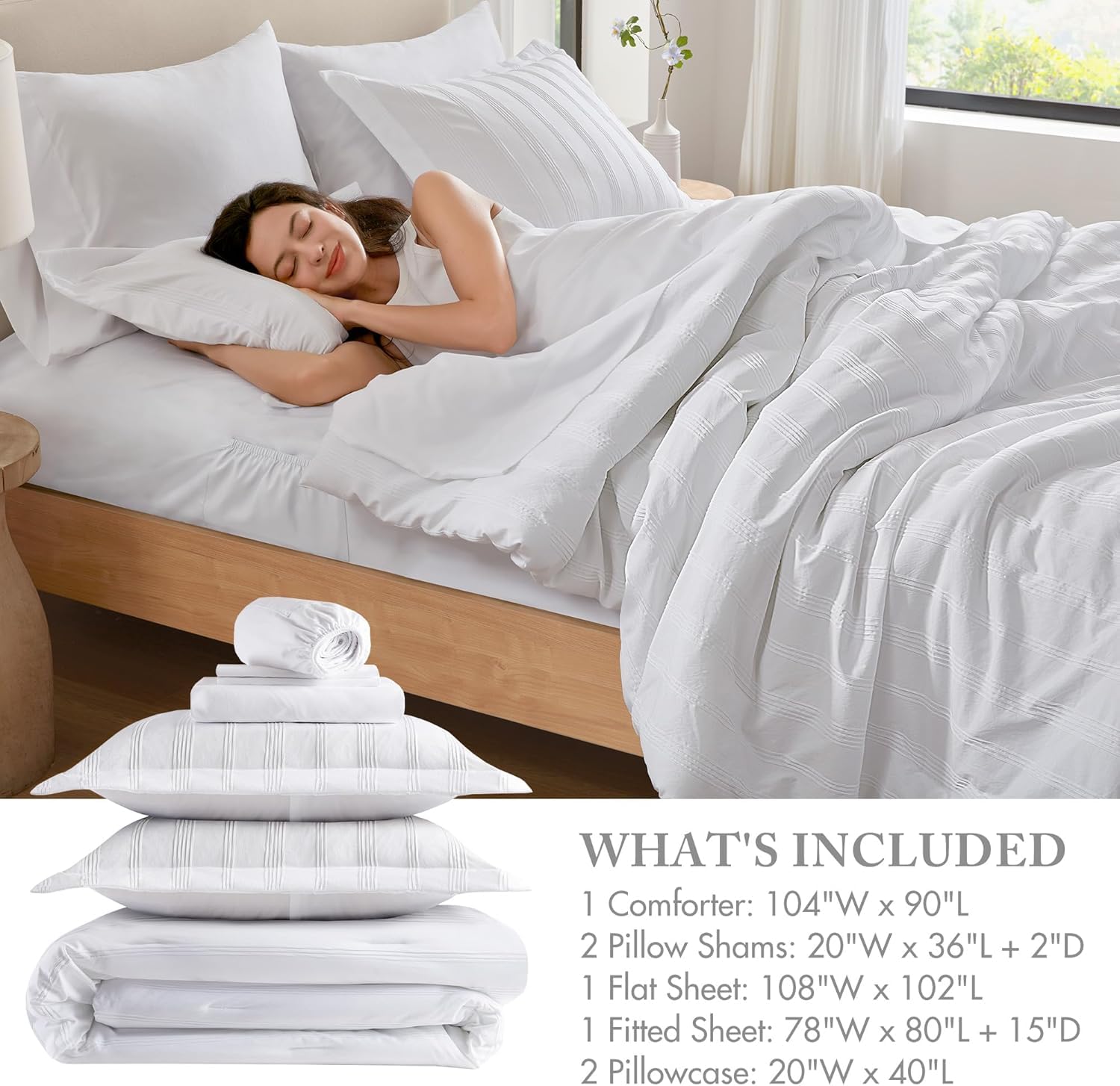 Logan Striped Comforter Set King 7-Piece