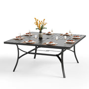 Large Outdoor Square Dining Table for 8
